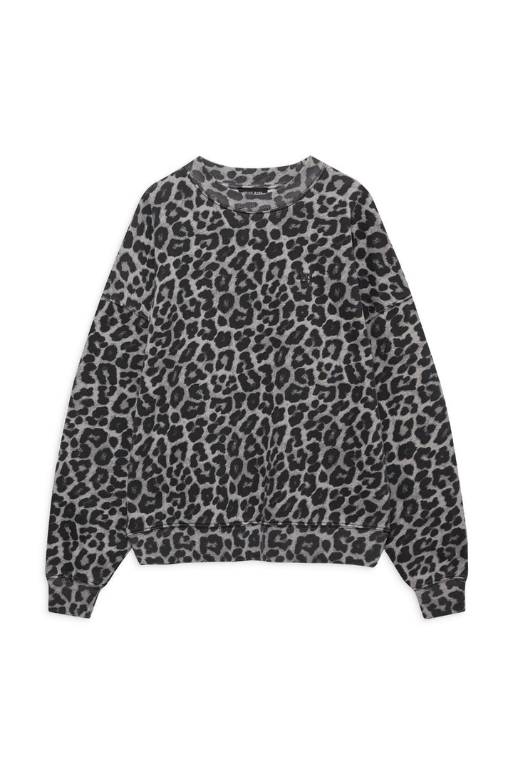 Anine Bing - Miles Sweatshirt in Grey Leopard