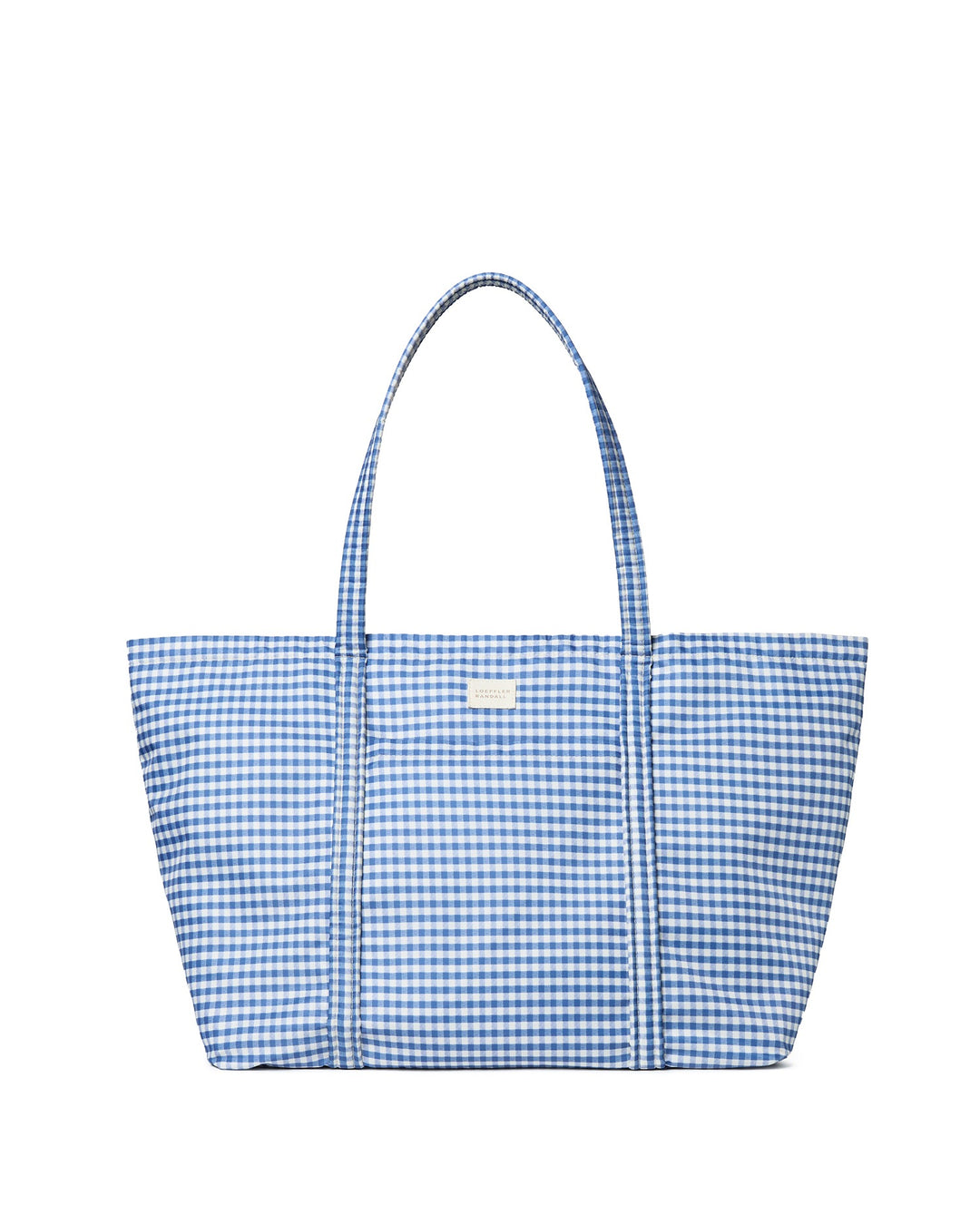 LOEFFLER RANDALL - Dina Travel Tote in Blue/Cream Check