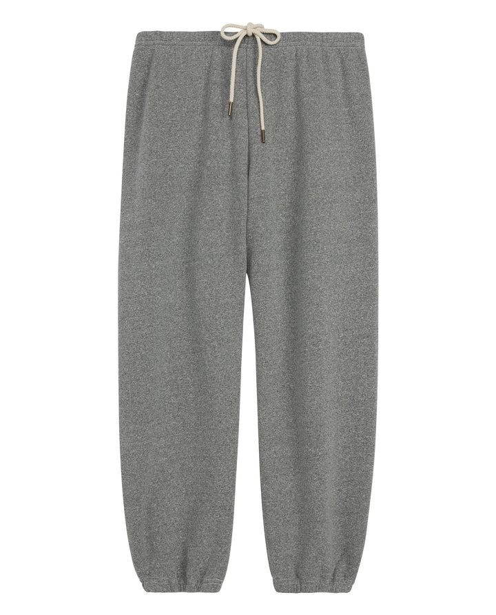 THE GREAT - Fleece Stadium Sweatpant in Dark Heather Grey