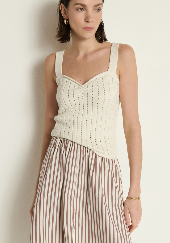 NATION LTD - Cali Sweater Tank in Porcelain