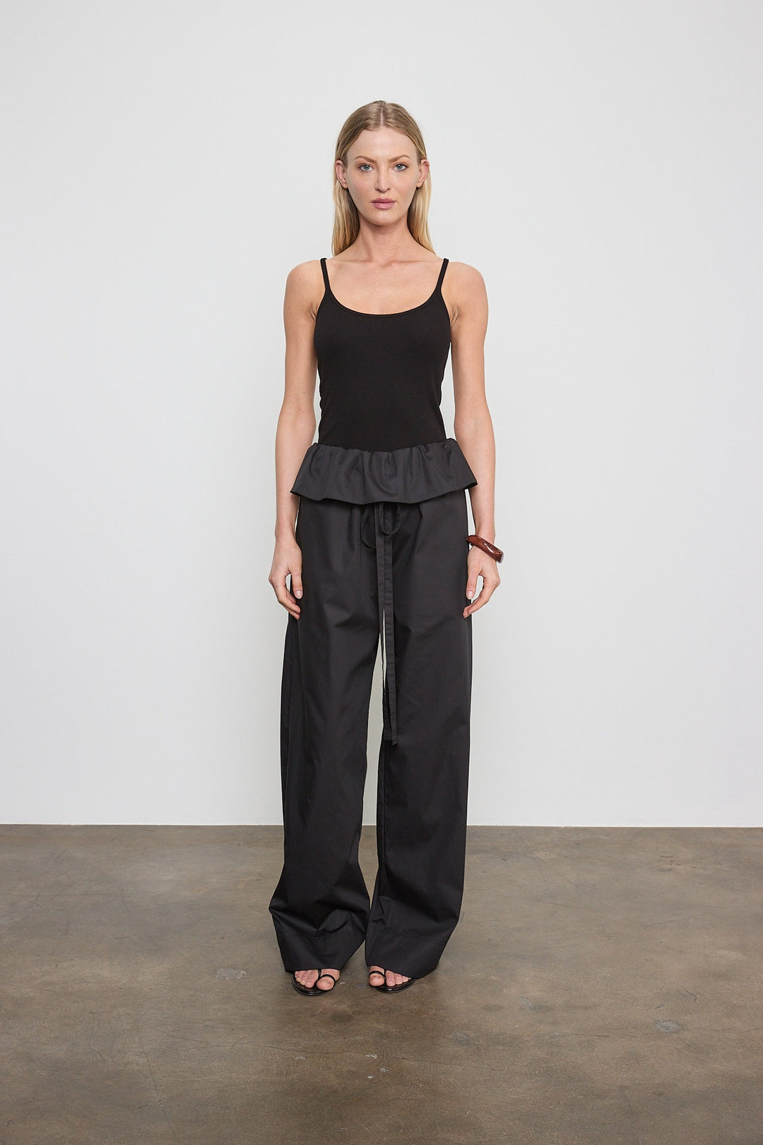 ENZA COSTA - Cotton Rib Cami in Black