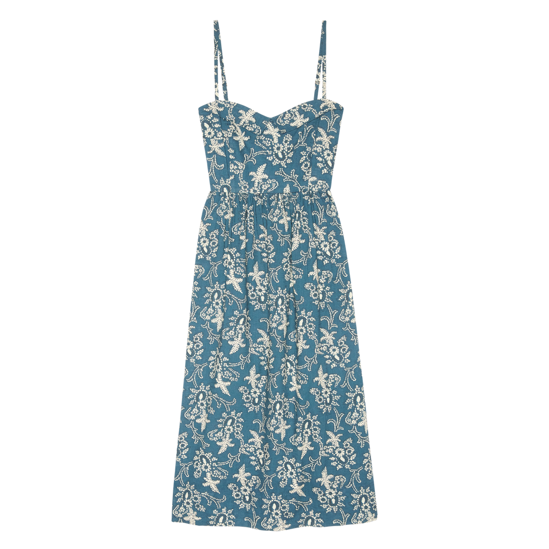 THE GREAT - The Verse Dress in indigo Bandana Dresses