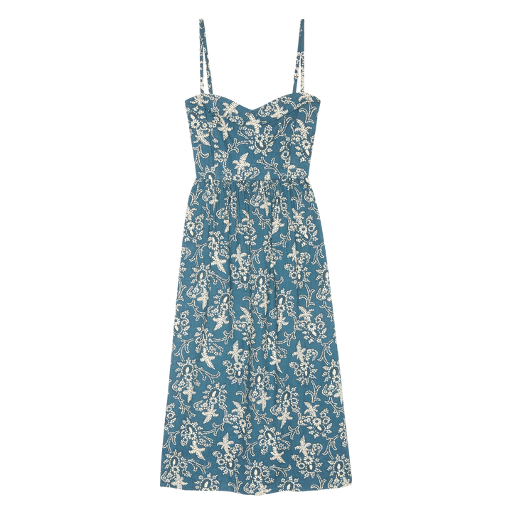 THE GREAT - The Verse Dress in indigo Bandana Dresses