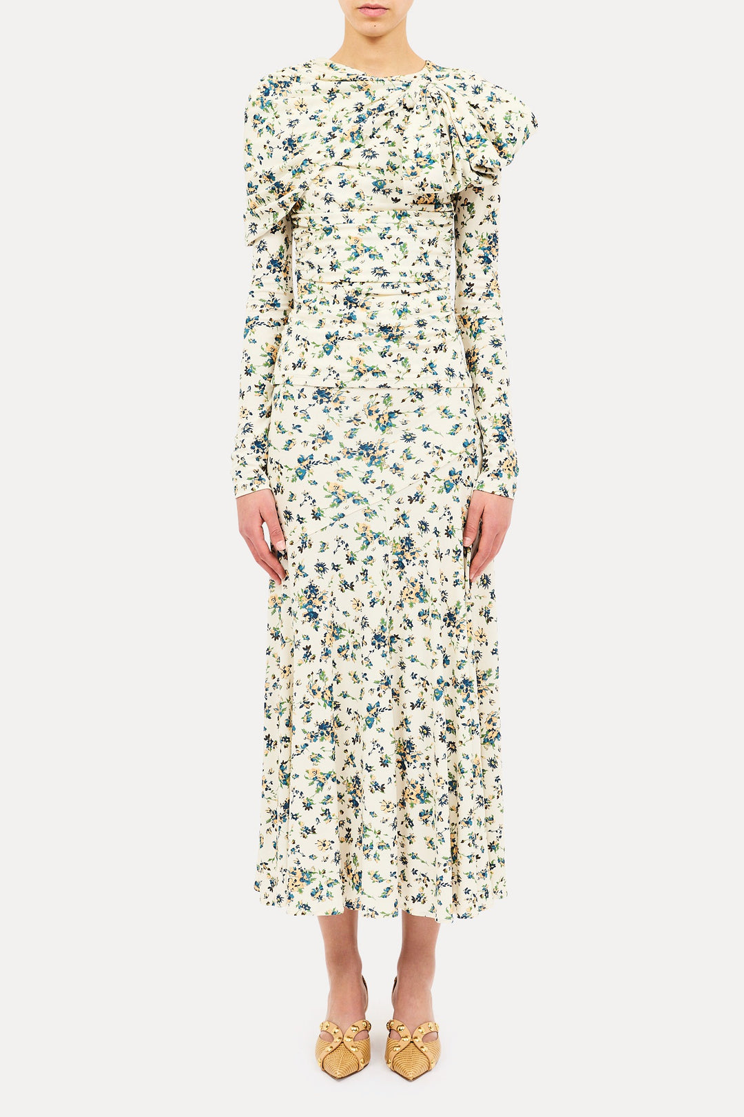 ULLA JOHNSON - Neema Draped Jersey Top CUT AND SEW