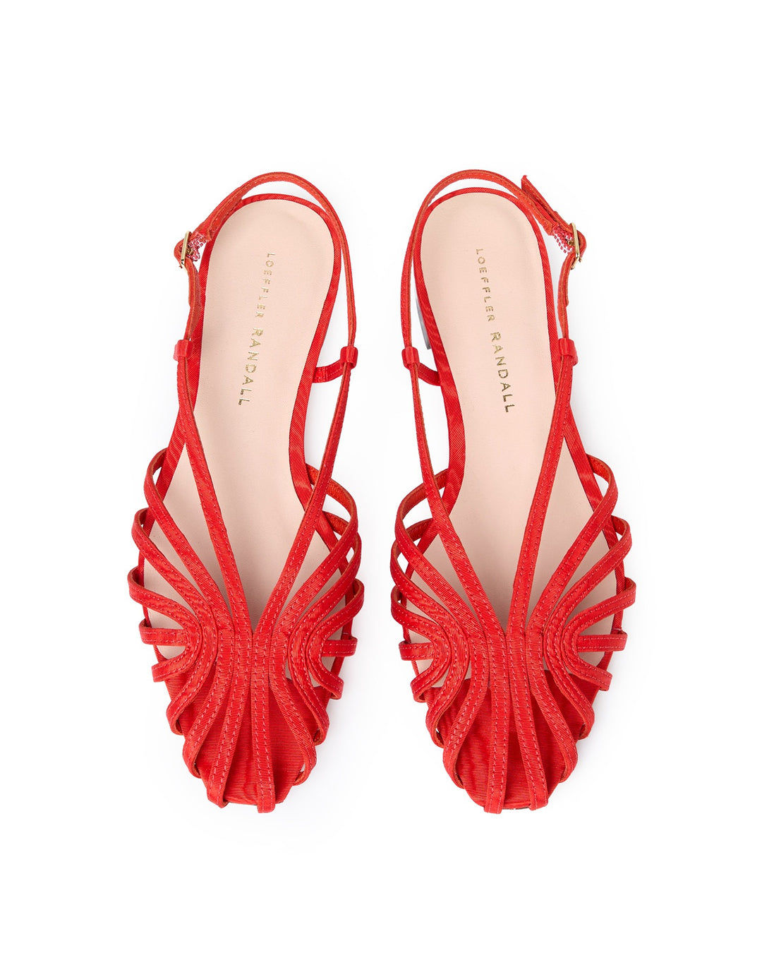 LOEFFLER RANDALL - Devon Lattice Slingback Sandal in Red