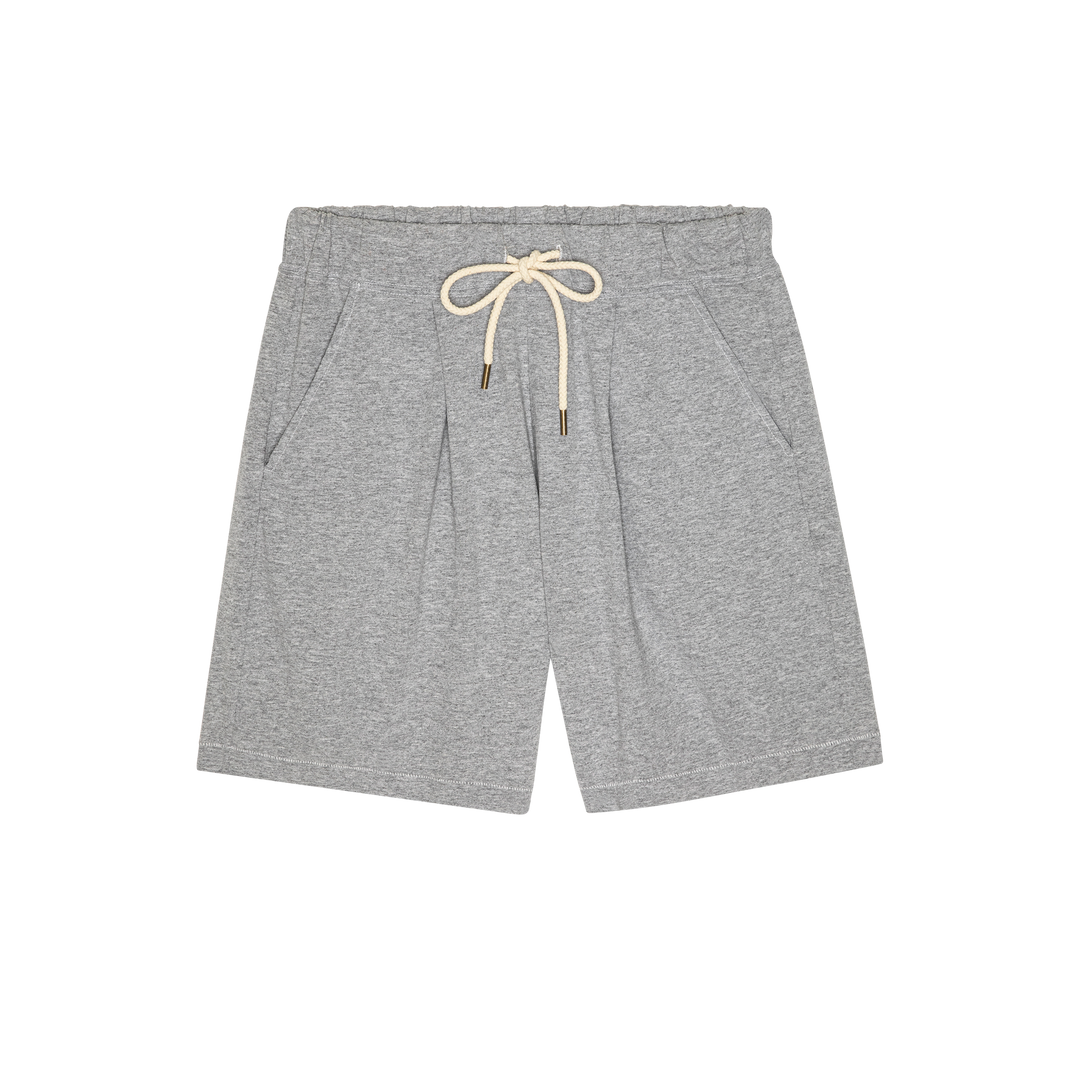 THE GREAT - The Relaxed Sport Short in Heather Grey