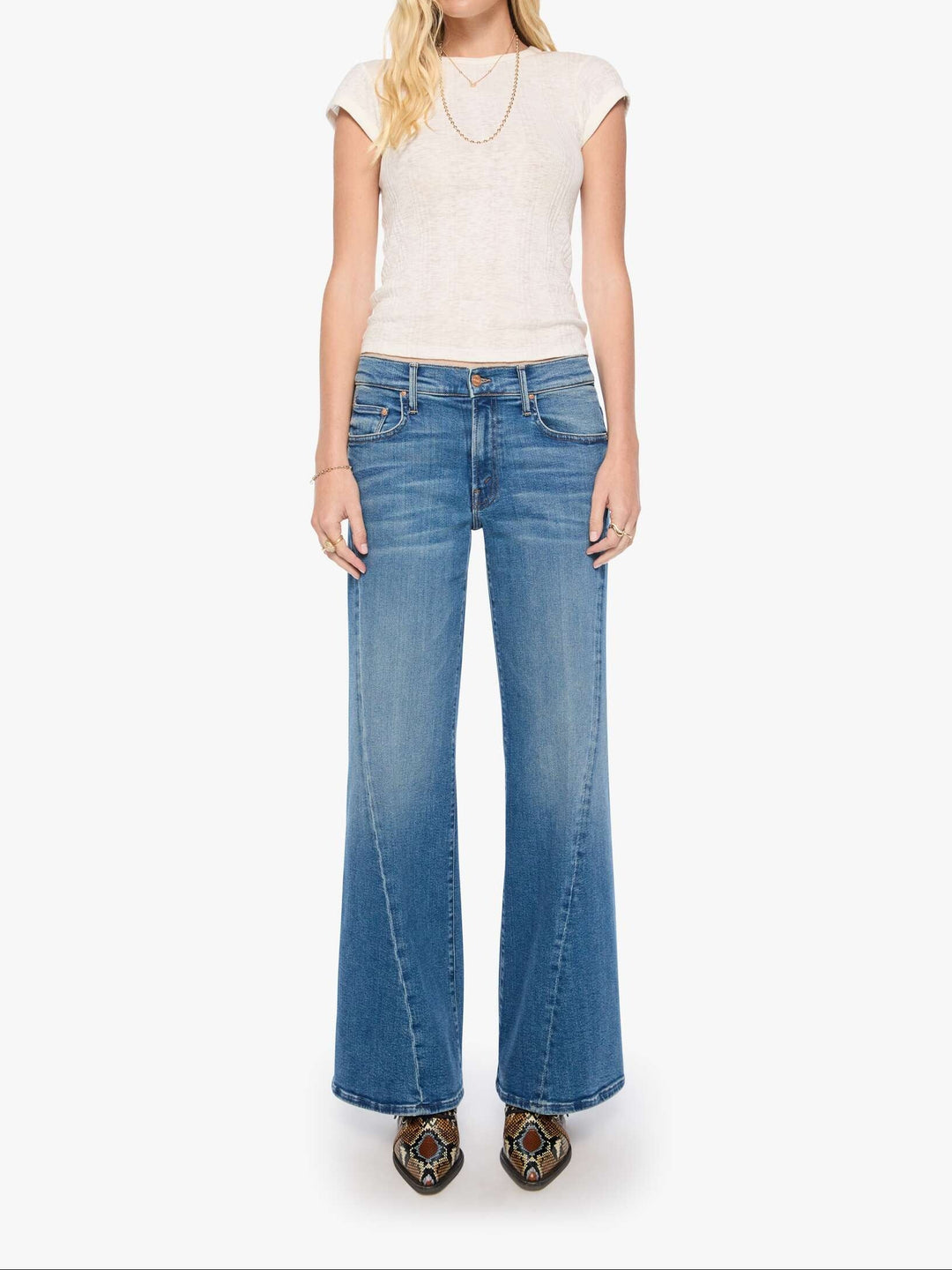 MOTHER - Mr Sidestepper Twist Sneak in Stripe it Rich Jeans