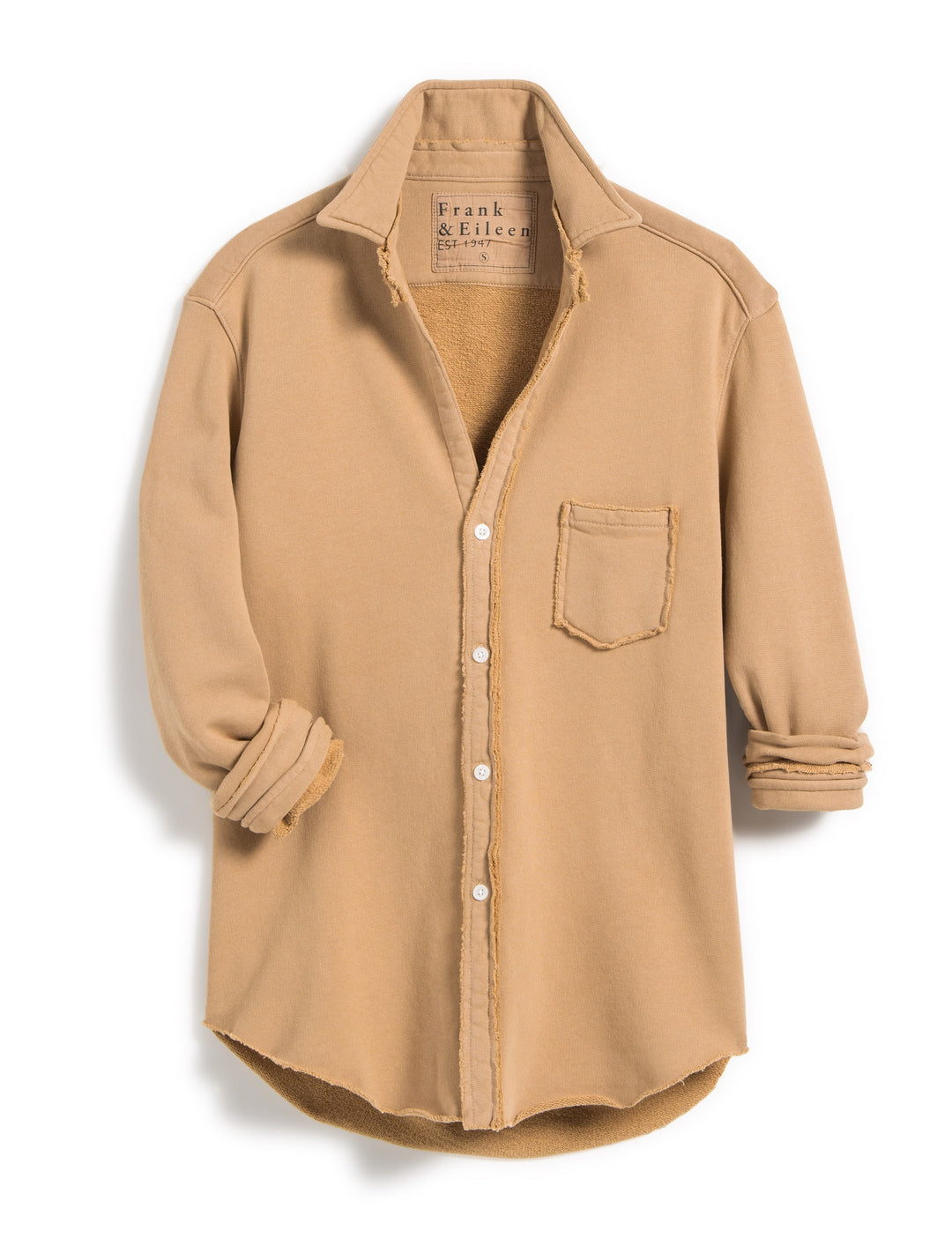 Frank & Eileen - Eileen Button Up Triple Fleece in Camel Clothing