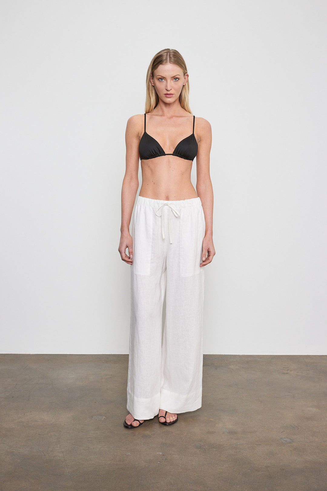 ENZA COSTA - Linen Cropped Summer Pant in Undyed