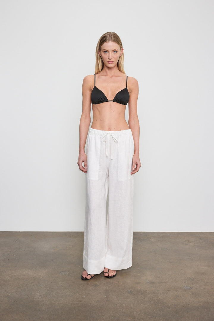 ENZA COSTA - Linen Cropped Summer Pant in Undyed