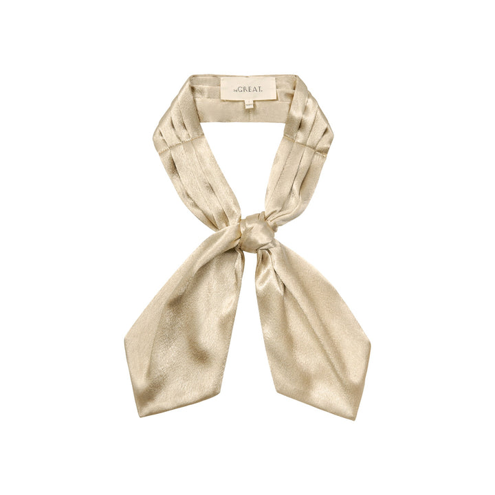 THE GREAT - The Pleated Neck tie in Gold Shimmer