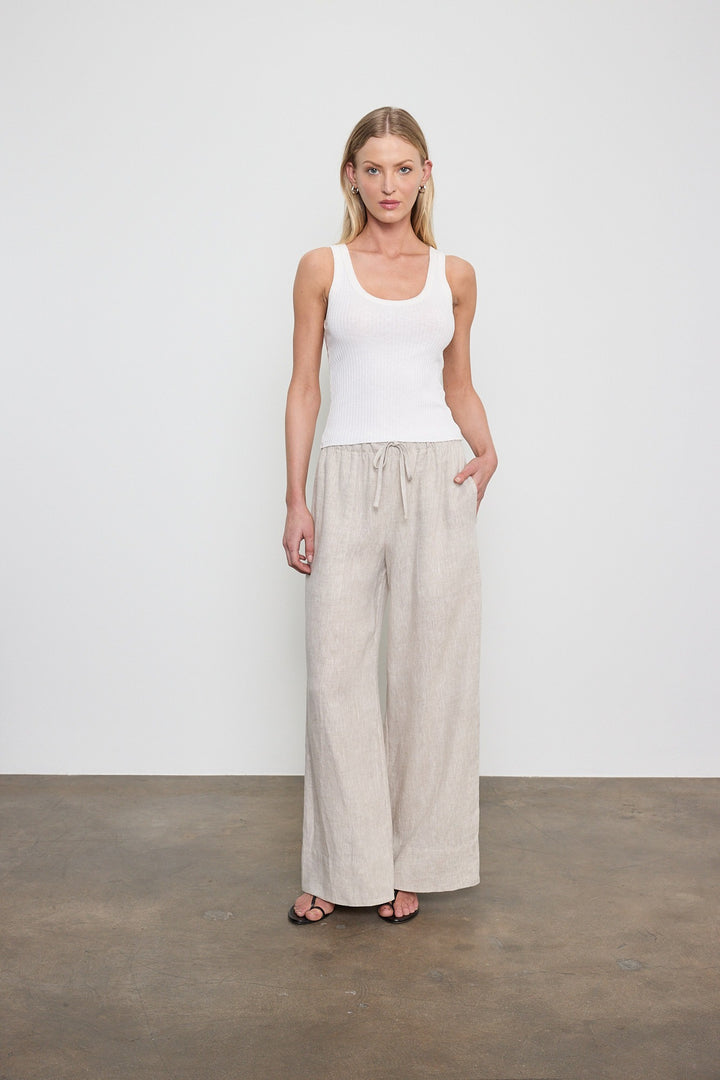 ENZA COSTA - Military Rib Crop Tank in Undyed