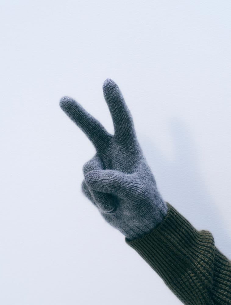 WHITE & WARREN - Cashmere Texting Gloves in Graphite Heather