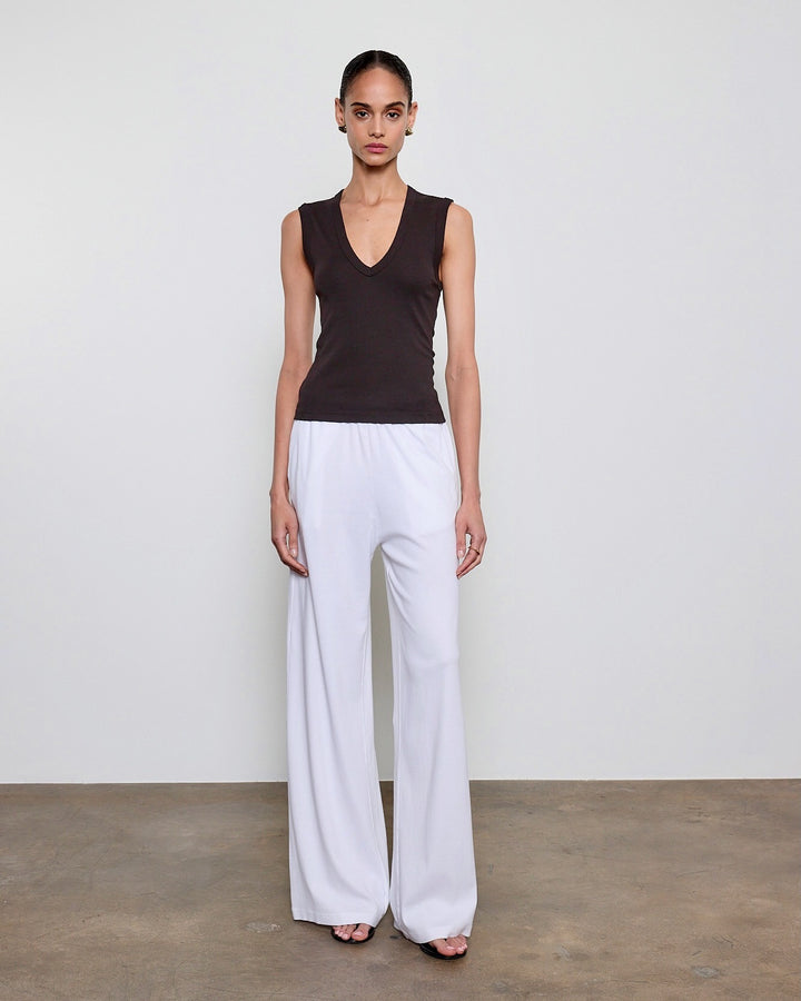 ENZA COSTA - Supima Cotton New Classic Sleeveless V in Black