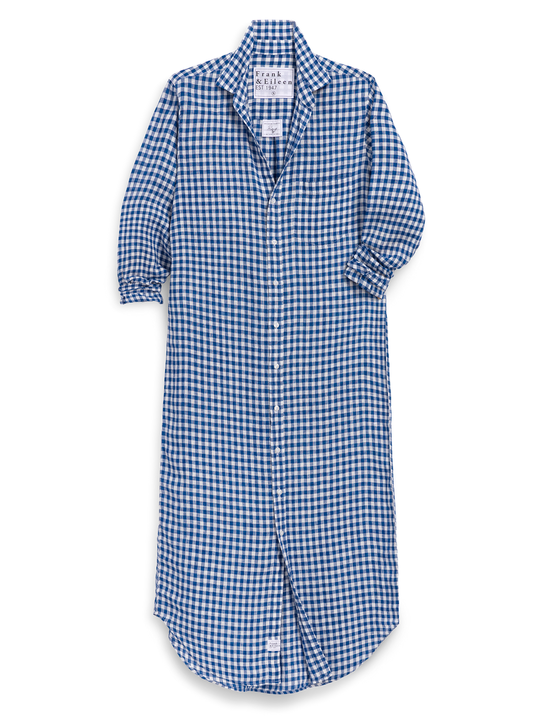 FRANK & EILEEN - Rory Maxi Shirtdress in Blue Check