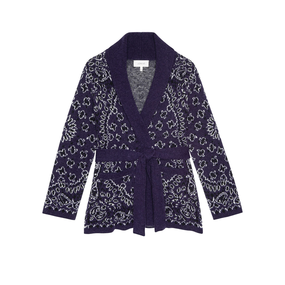 The Great - The Bandana Riding Cardigan in Navy