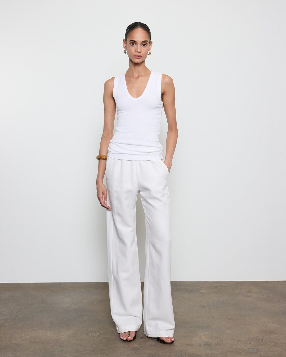 ENZA COSTA - Twill Everywhere Pant in Off White Pants