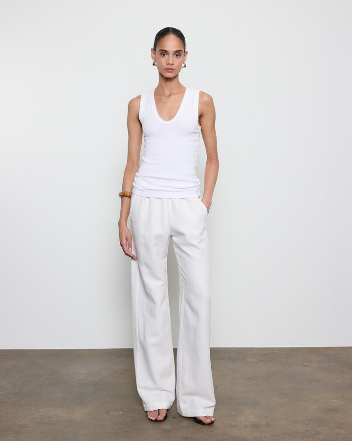 ENZA COSTA - Twill Everywhere Pant in Off White Pants
