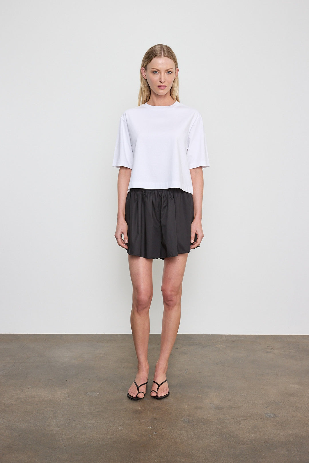 ENZA COSTA - Supima Structured Tee in White Tee