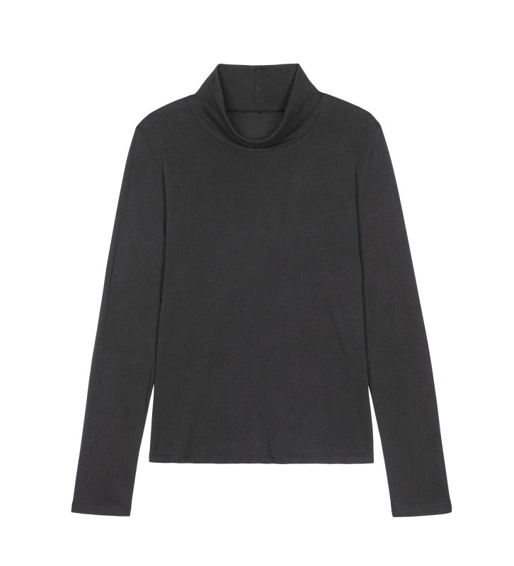 THE GREAT - The Turtleneck in Almost Black