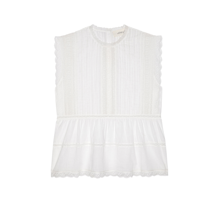 THE GREAT - The Sonnet Top in True White