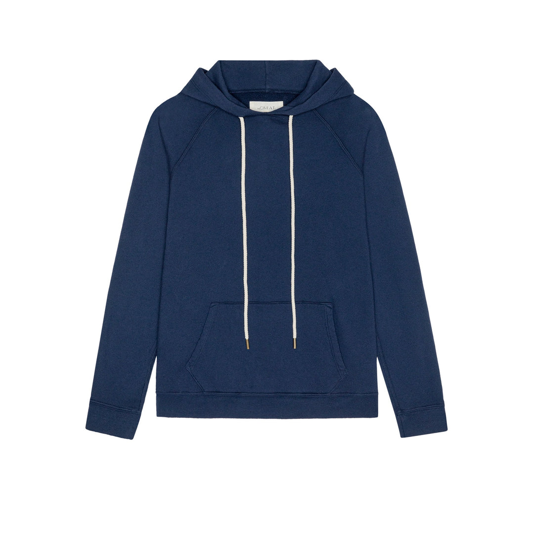 THE GREAT - The Fleece Pullover Hoodie in True Navy
