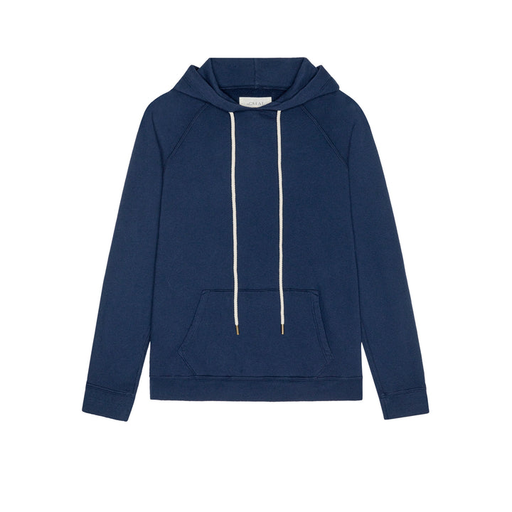 THE GREAT - The Fleece Pullover Hoodie in True Navy