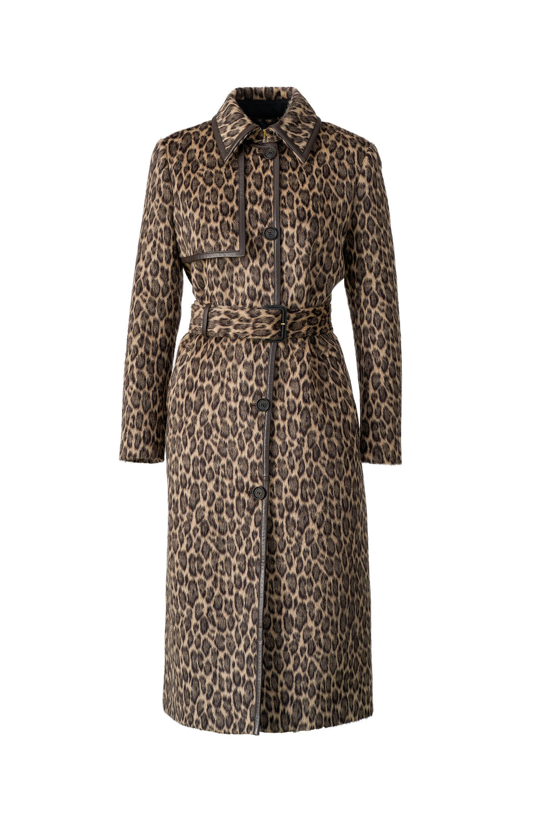 Mackage - Zeva Wool Coat in Light Camel Leopard Multi