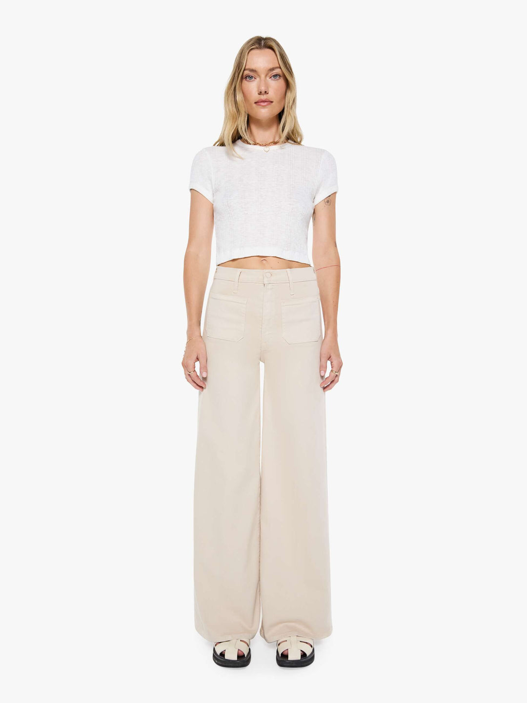 MOTHER - Patch Pocket Undercover Sneak in White Swan