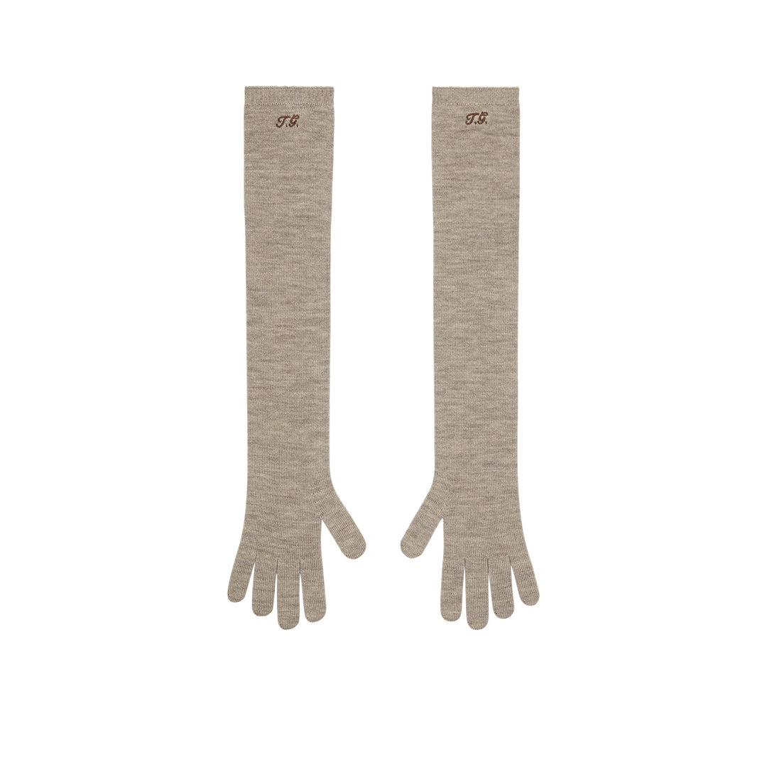 THE GREAT - The Long Glove in Heather Oat