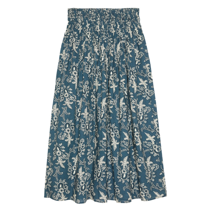 THE GREAT - The Viola Skirt in Indigo Bandana