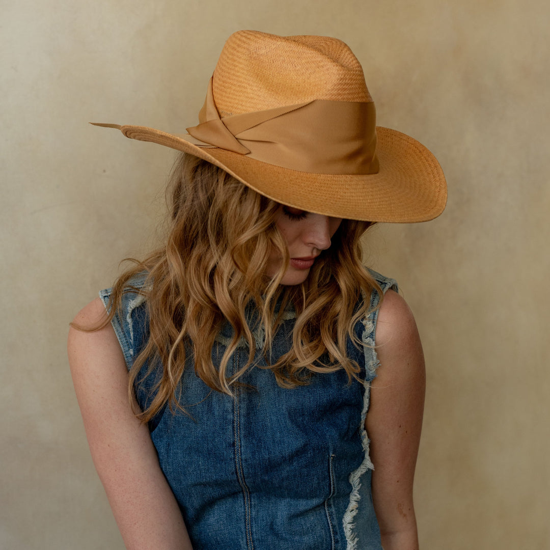 Freya - Ranch Gardenia Hat in Butterscotch Hats