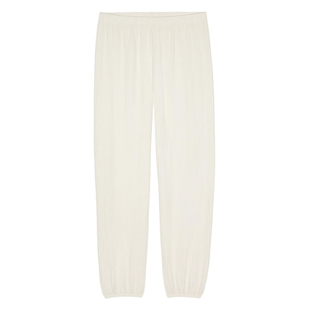 THE GREAT - The Waffle Dance Pant in Washed White