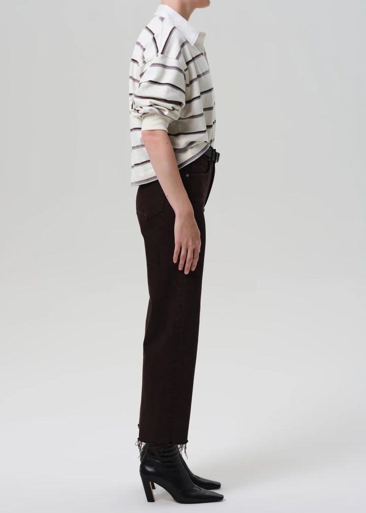 CITIZENS OF HUMANITY - Palma Straight Raw Hem in Carob Denim