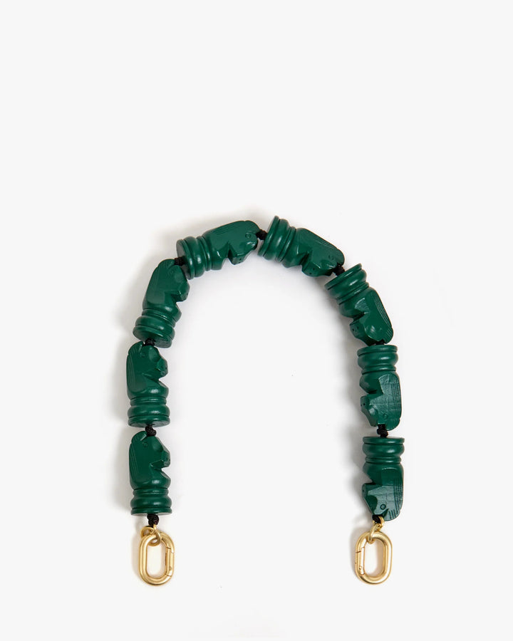 Clare V. - Shortie Strap in Evergreen Knights