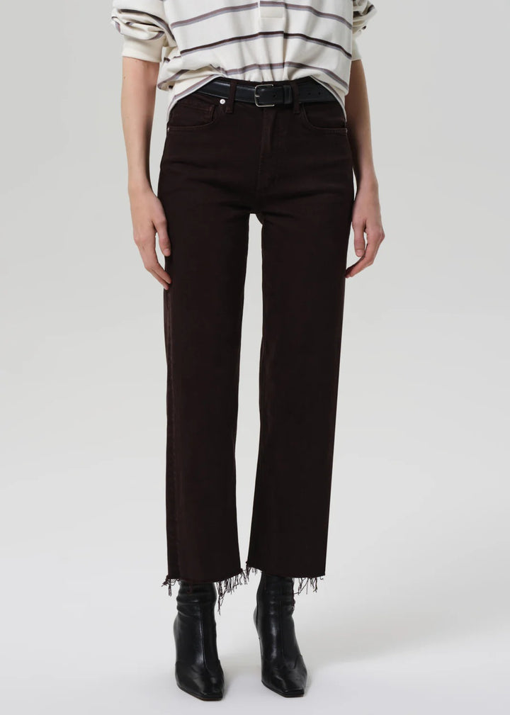 CITIZENS OF HUMANITY - Palma Straight Raw Hem in Carob Denim