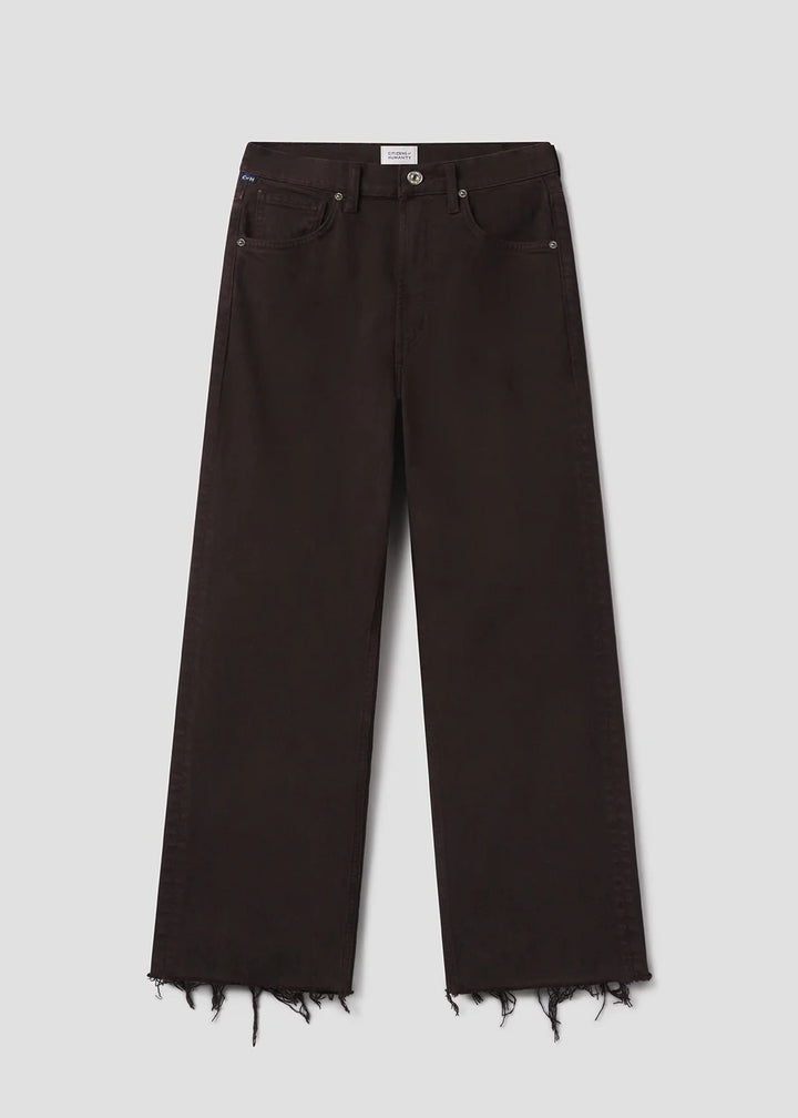 CITIZENS OF HUMANITY - Palma Straight Raw Hem in Carob Denim