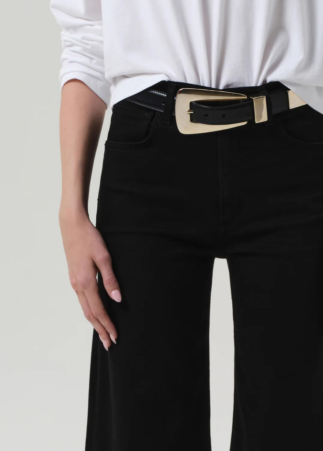 Citizens of Humanity - Lyra Long Wide Leg in Plush Black