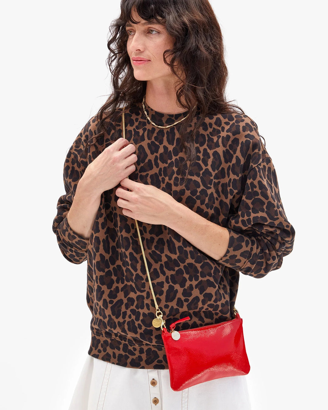 Clare V. - Wallet Clutch with Tabs in Super Red