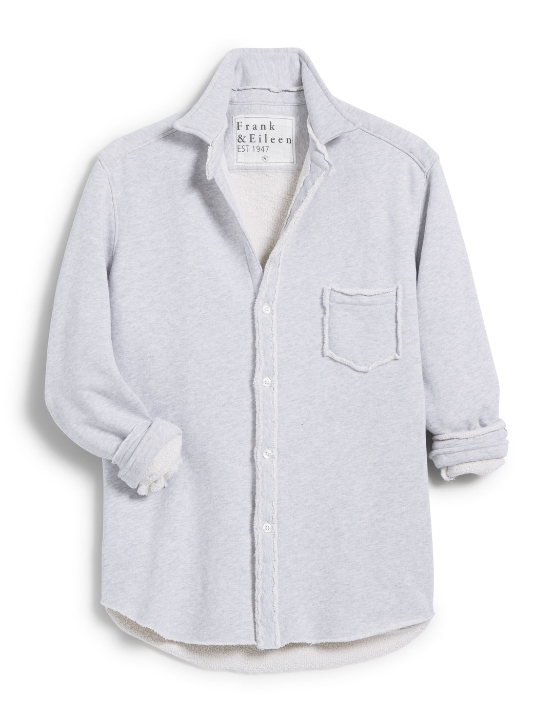 Frank & Eileen - Eileen Button Up Triple Fleece in Gray Melange Clothing