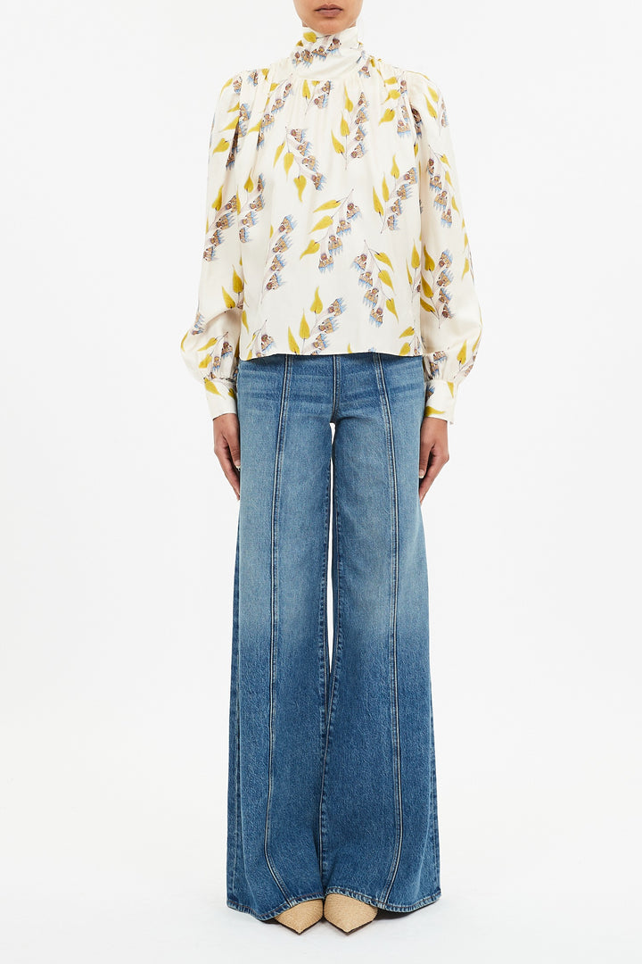 Ulla Johnson - Ornament Tie Neck Blouse in Infinite Flower blouse