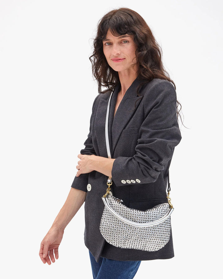 Clare V. - Petit Moyen in Silver Wozen Etoile Handbag