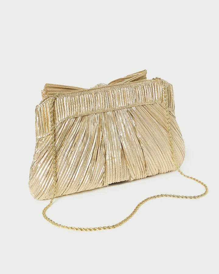 LOEFFLER RANDALL - Rayne Gold Bow Clutch
