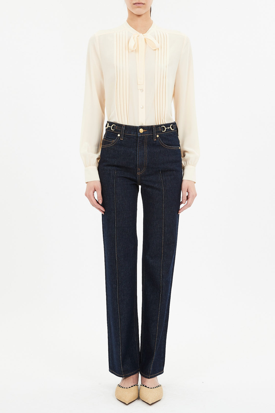 Ulla Johnson - The Agatha Straight Leg Pintuck Jean in Tigris