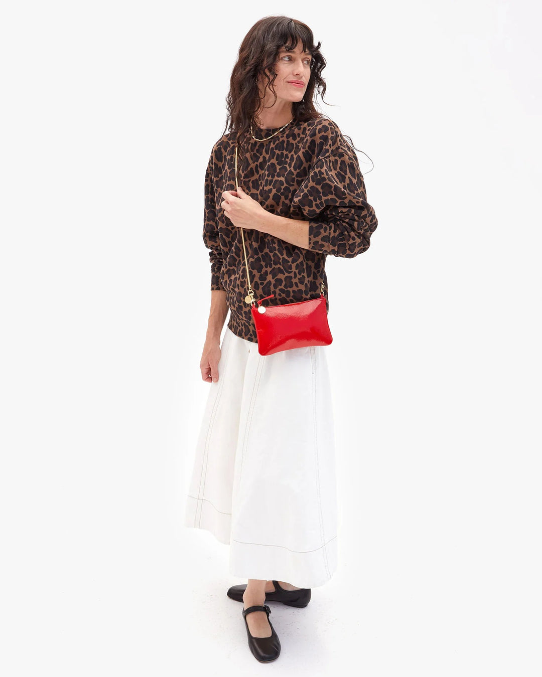 Clare V. - Wallet Clutch with Tabs in Super Red