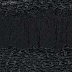 The Great - Winter Mesh Flounce Skirt in Black