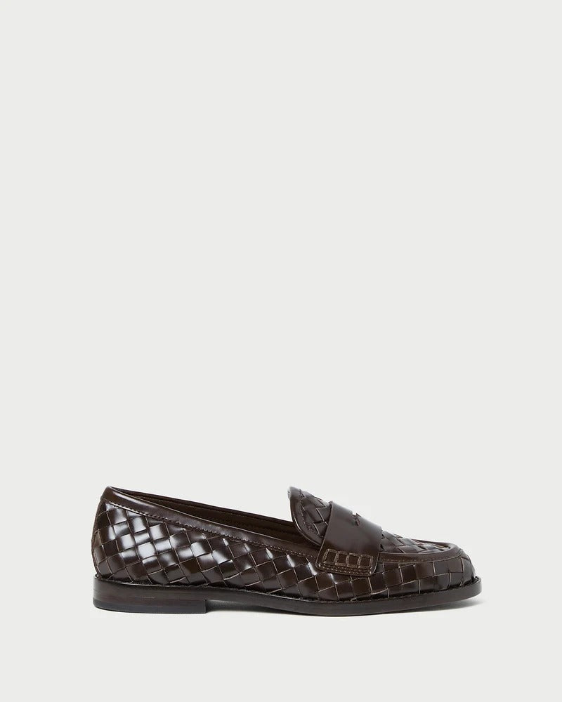 LOEFFLER RANDALL - Rachel Woven Leather Loafer in Espresso