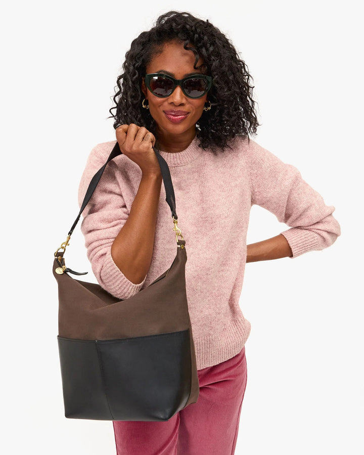 Clare V. - Sophie in Kalamata with Black Handbag