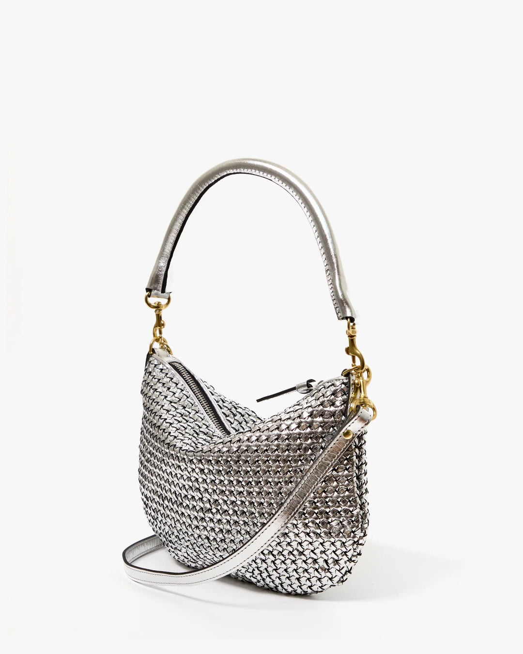 Clare V. - Petit Moyen in Silver Wozen Etoile Handbag