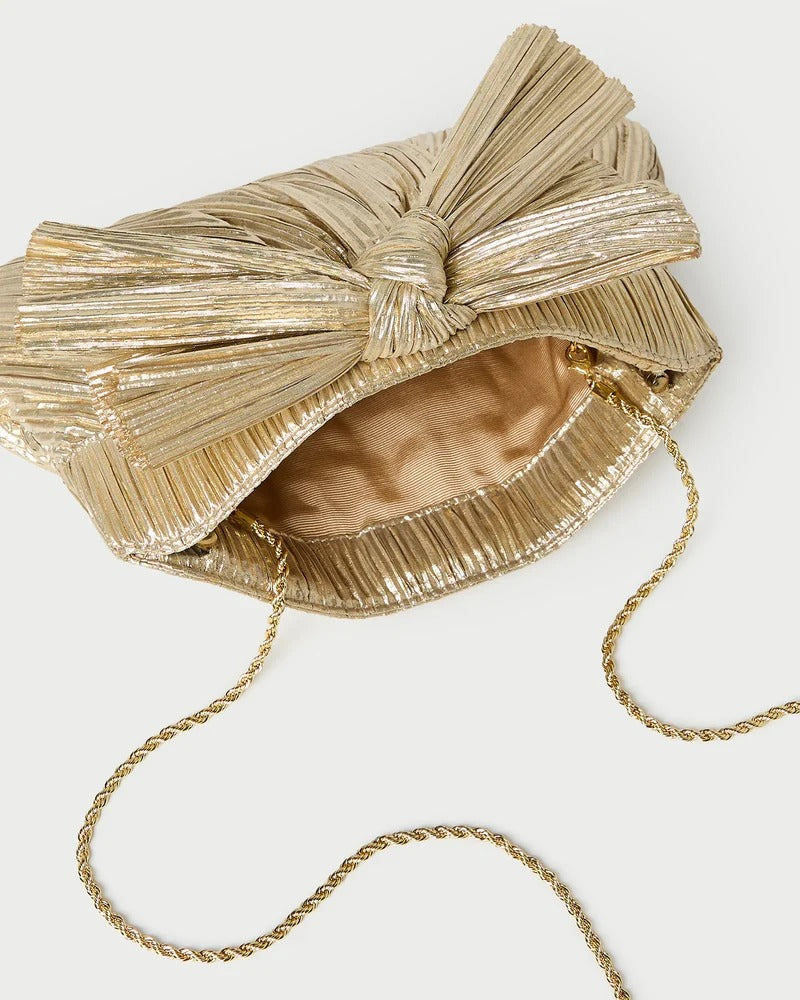 LOEFFLER RANDALL - Rayne Gold Bow Clutch